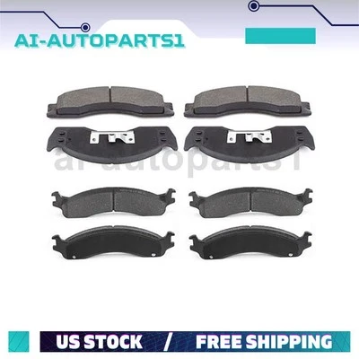 For 2003 2004 2005 2006 2007 Ford E-450 Super Duty Pair Front + Rear Brake Pads - Image 1 of 4