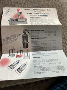 VINTAGE ORIGINAL JOHNSON SEA HORSE ACCESSORIES FOLDOUT - Picture 1 of 7