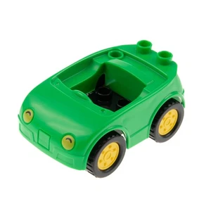 1x LEGO Duplo Vehicle Car Cabriolet Bright Green Wheels Gelb 12591c02 92014pb06 - Picture 1 of 1