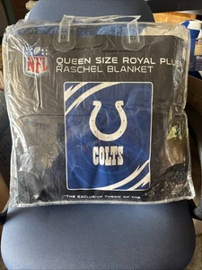 TALLA REINA 76”x94” INDIANAPOLIS COLTS NFL Royal Peluche MANTA NOROESTE Nueva - Imagen 1 de 6