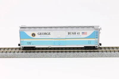 N Scale InterMountain 50' Boxcar George Bush 41 Presidential Library UP 60929 - Image 1 of 4