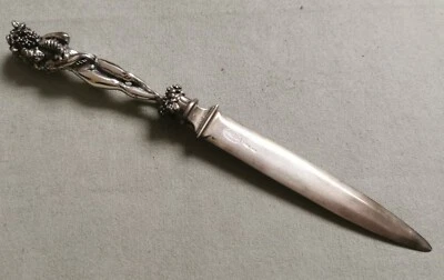 Raspini Rare Letter opener Lady Luck Design Silver 925 cm 21.3 In Good Condition - Immagine 1 di 4