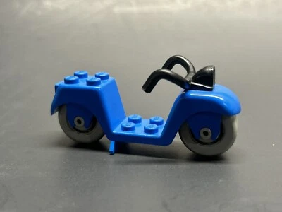 LEGO Blue Fabuland 1988 bicicleta scooter con ruedas grises manillar negro de colección Foto 1 de 4