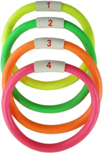 Swim Dive Weighted Sinker Ringe Spaß Schwimmspiele 4er Pack - Bild 1 von 1