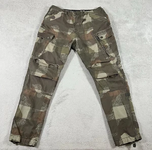 G Star Raw Pants Mens 34x32 Green Brown Camo Roxic Cargo AOP Military - Picture 1 of 16