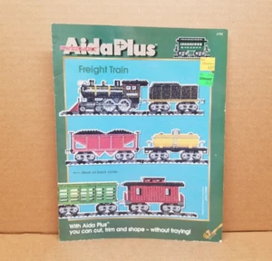 Zweigart AidaPlus Freight Train Cross Stitch Project Pattern Leaflet 4790 Trains - Picture 1 of 2