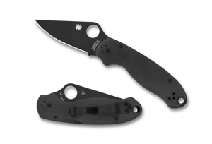 Spyderco Para 3 Knife Black G10 Handle Black Coated Plain S45VN Edge C223GPBK - Picture 1 of 1