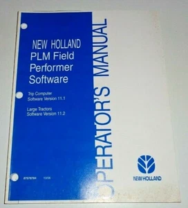 New Holland PLM Field Performer Software Version 11.1 11.2 Operator Manual 10/06 - Picture 1 of 4