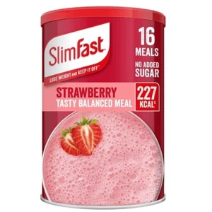 SlimFast Strawberry Flavour Shake Powder 584g Tub Balanced Meal Replacement - Picture 1 of 6