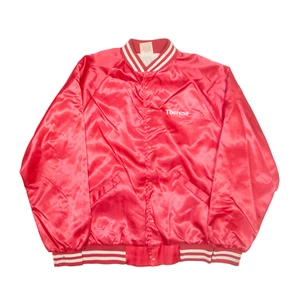 CARDINAL Chalet Lounge 2000 Varsity USA Jacket Red Nylon Mens L - Picture 1 of 8
