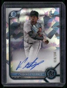 2022 Bowman Chrome #CPA-FP Federico Polanco 1st Atomic Auto /100 Marlins - Picture 1 of 2