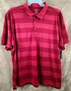 2XL George Polo Shirt UV Protection Moisture Wicking Big Men's Size 50-52 Stripe - Picture 1 of 5