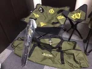 Gundam Zeon Army Outdoor Camp Folding Table Folding Chair Two Legs Import Japan - Picture 1 of 10