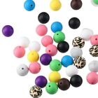 100Pcs Colorful Loose Beads Round Assorted Beads Silicone Beads  Jewelry Making