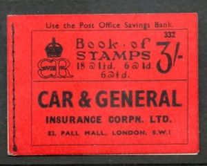Folleto 1936 3/- Edward V111 BC3 332 14 estampillas no completas gato 120 £ - Imagen 1 de 2