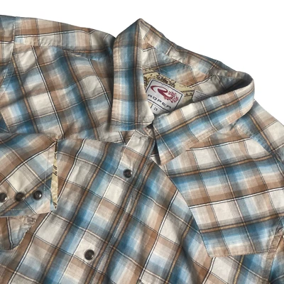 Roper 2XL Mens Pearl Snap Up Western Metallic Thread Pearl Button Pockets - Image 1 of 4