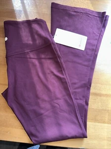 LULULEMON Align High Rise Mini-Flare Pant Short Size 8 Garnet Pants 30” - Picture 1 of 4