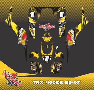 Honda TRX 400 400ex 99-07 ATV SEMI CUSTOM GRAPHICS KIT Primal Yl - Picture 1 of 1