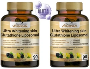 NAC N-Acethyl-L-Cysteine Glutathione Capsules Dietary Supplement 3000mg 2 bottle - Picture 1 of 6