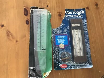 Termómetro de entrada/salida Taylor Rain Gauge Wall & Cooper vintage nuevas cajas envejecidas Foto 1 de 4