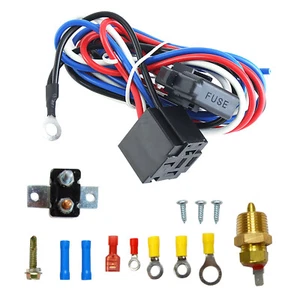 3/8" 175-185 Engine Fan Thermostat Temperature Relay Switch Sensor Replace Kit - Picture 1 of 8