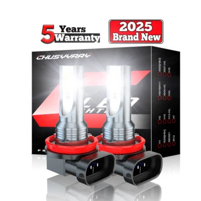 For Infiniti QX56 2011 2012 2013 Pair H11 Front LED Fog Light Bulbs 6000K White - Image 1 of 4