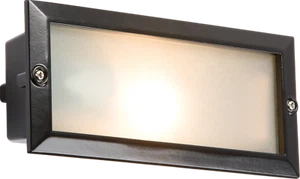 1 x BL01BK - Knightsbridge IP44 - Ladrillo de pared empotrado negro claro - (liso/laminado) - Imagen 1 de 3