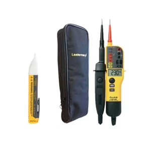 Fluke T130 Voltage & Continuity Tester with Fluke 1AC Voltstick and LDMC1 Case - Picture 1 of 4