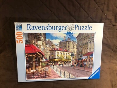 Ravensburger NEW "Quaint Shops" 500 Pc Puzzle #141166 Softclick Tech FREE SHIP - Image 1 of 2