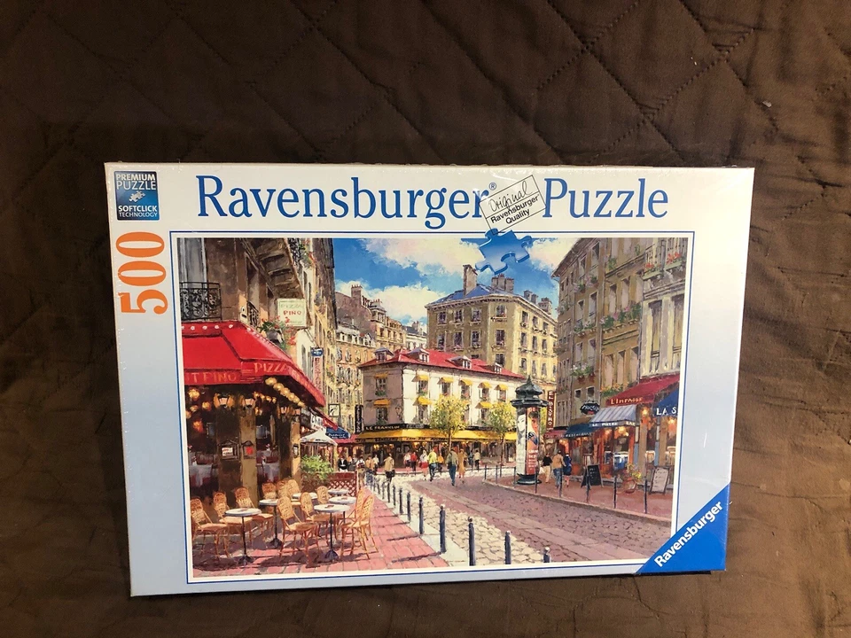Ravensburger NEW "Quaint Shops" 500 Pc Puzzle #141166 Softclick Tech FREE SHIP - Image 1 of 2