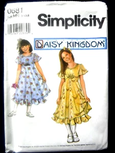Simplicity Sewing Pattern 0681 DAISY KINGDOM Girls sz 3-6, Dress & Slip SO CUTE! - Picture 1 of 3