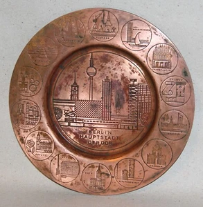 Vintage DDR DDR Kupfer Wandbehang Plakette Berlin - Bild 1 von 12