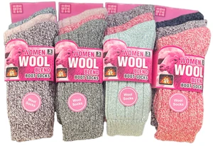 1-3 Pairs Ladies blend Thick boots Wool Thermal Warm Socks Walking Hiking Ski - Picture 1 of 1