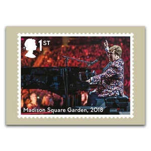 ELTON JOHN MADISON SQ GARDEN 2018 ROYAL MAIL OFFICIAL MEMORABILIA Postcard MINT - Picture 1 of 1
