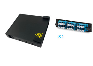 Fiber Optic 24 Port SMF FDP LC/UPC Wall Mount Box Enclosure Patch Panel Cassette
