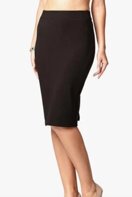 Falda lápiz tela elástica negra para todas las estaciones 7th Avenue talla 14 nueva con etiquetas Foto 1 de 4