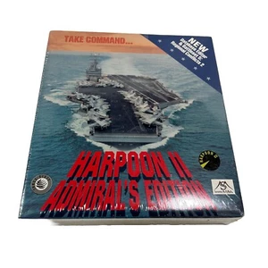 Harpoon II Admiral's Edition PC CD-Rom Video Game Big Box Intracorp IBM Sealed! - Picture 1 of 6