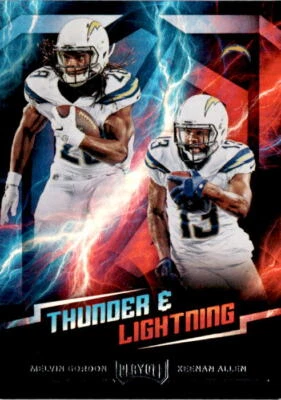 2018 Panini Playoff #6 Keenan Allen / Melvin Gordon Thunder & Lightning - Image 1 of 2