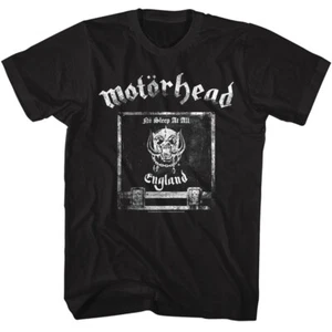 Camiseta para hombre Motorhead Mascot No Sleep At All England mercancía de banda de rock - Imagen 1 de 5