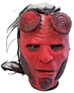 Halloween Hellboy's Cuerno Roto Capucha Horror Diablo Máscara con Pelo Juegos con disfraces Teatro - Imagen 1 de 12