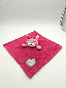 Manta de seguridad de felpa Lovey Baby Gear Pink Bunny Rabbit 15" X 15" - Imagen 1 de 7