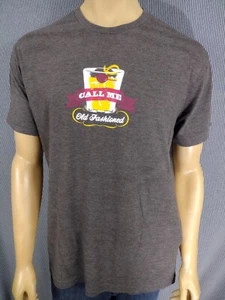 Camiseta Call Me "Old Fashioned" Cócteles Marrón SS Mezcla de Algodón Adulto XL Whisky - Imagen 1 de 10