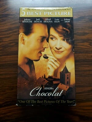 Chocolat VHS 2000 Juliette Binoche Judi Dench Al Lasse Hallstr Johnny Depp  - Image 1 of 4
