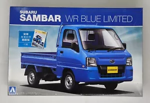 AOSHIMA 1:24 SUBARU SAMBAR WR BLUE LIMITED 2011 PLASTIC MODEL KIT - Picture 1 of 4
