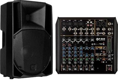 RCF ART 715-A MK5 15" Active Speaker 1400W +RCF F 10XR 10-Channel Mixing Console - Image 1 of 4