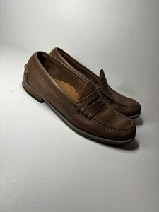 G.H. Mocasines Bass Weejuns para hombre 8,5 D marrón centavo cuero granulado - Imagen 1 de 17