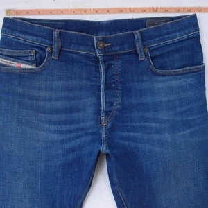 Mens Diesel D-LUSTER 009NN Stretch Slim Straight Blue Jeans W33 L30 - Picture 1 of 10