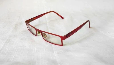 JAI KUDO 470 M11 (909) RED SEMI RIMLESS EYEGLASSES METAL FRAMES 49-20-135 Adult  - Image 1 of 4