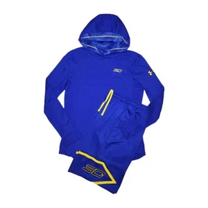 Under Armour Youth XL SC Royal Blue/Yellow Athletic Shorts & Hoodie Outfit - Picture 1 of 13