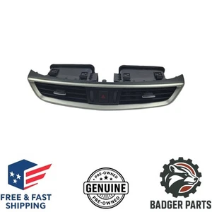 14-19 NISSAN ROGUE FRONT CENTER DASH AC HEATER AIR VENT ASSEMBLY BLACK & SILVER - Picture 1 of 6